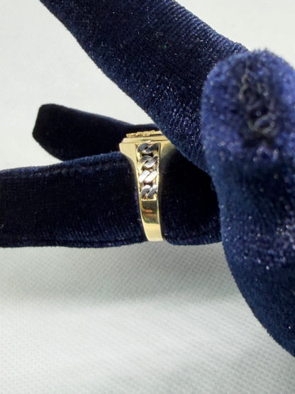 10K Solid Gold Anchor Ring - Size 11.5