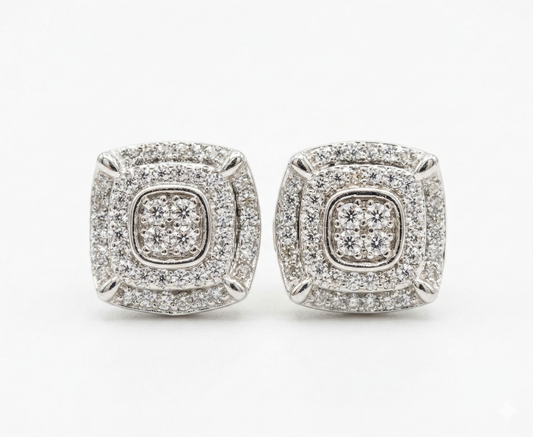 Sterling Silver Moissanite Earrings
