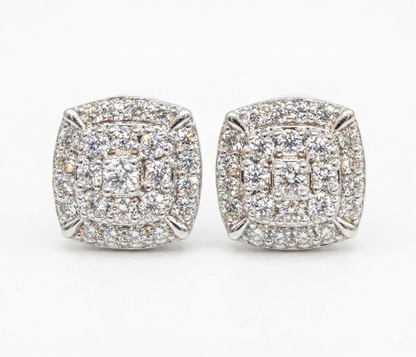 Sterling Silver Glacier Mountain Moissanite Earrings