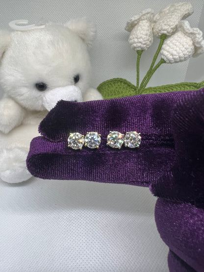 10K Gold Moissanite Earrings