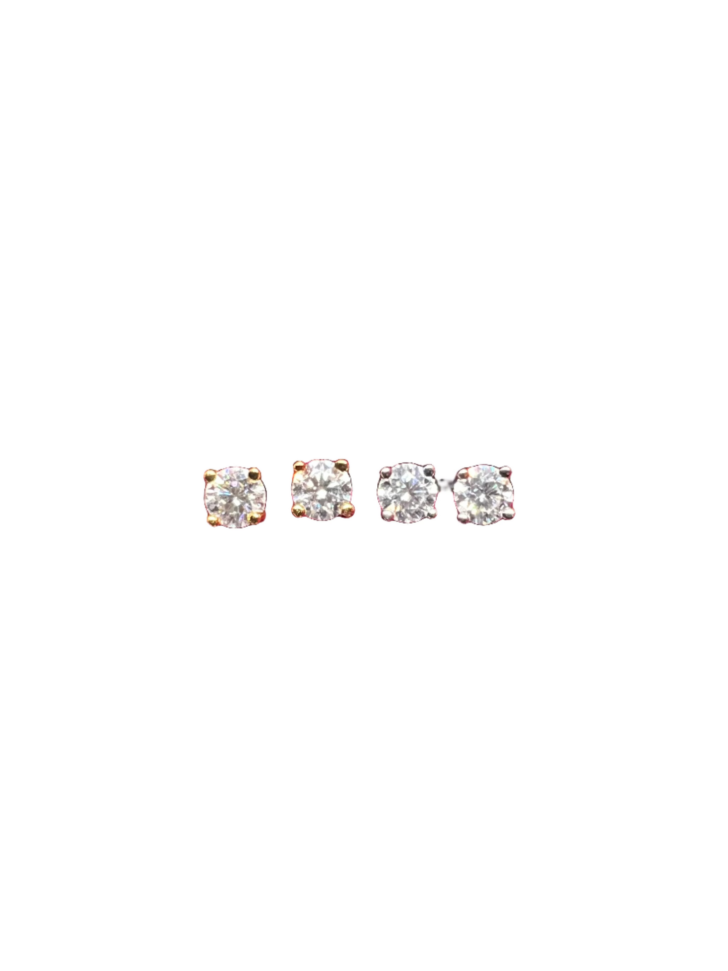 VS Silver Moissanite Stud Earrings