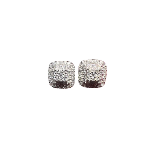 VS Silver Moissanite Stud Earrings