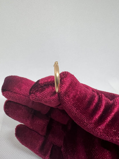 10K Yellow Gold Hoop Earrings - Chain Included