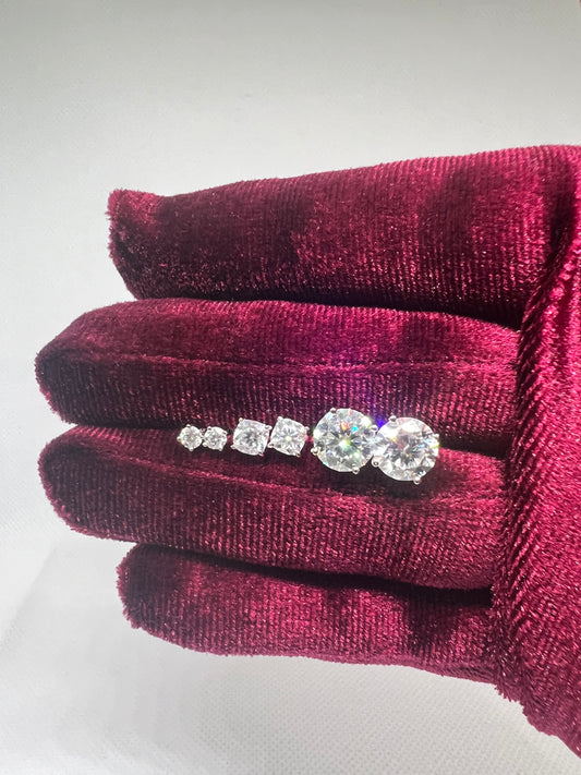 VS Silver Moissanite Earrings