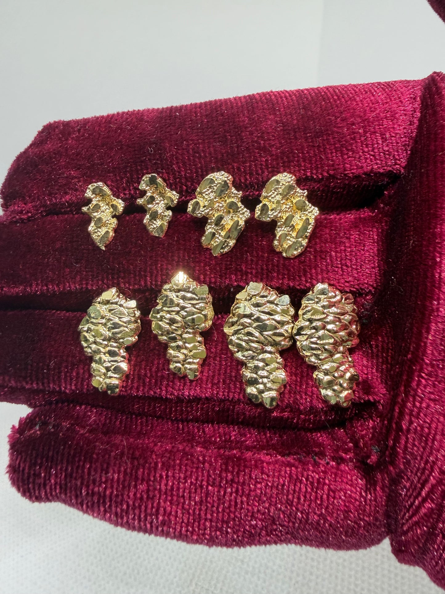 10K Yellow Gold Nugget Earrings