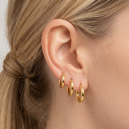 10K Gold Hoop Huggies 3MM (Clasp Style)