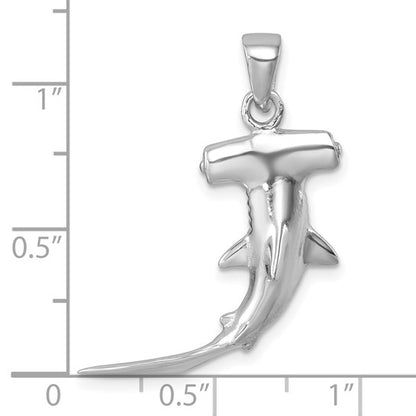 925 Sterling Silver Hammerhead Shark Pendant