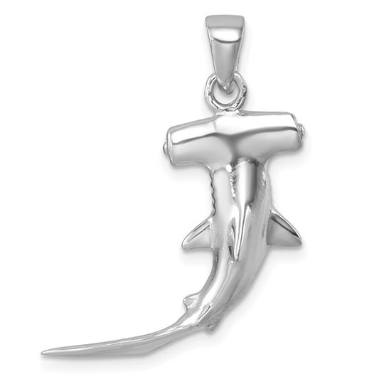 925 Sterling Silver Hammerhead Shark Pendant