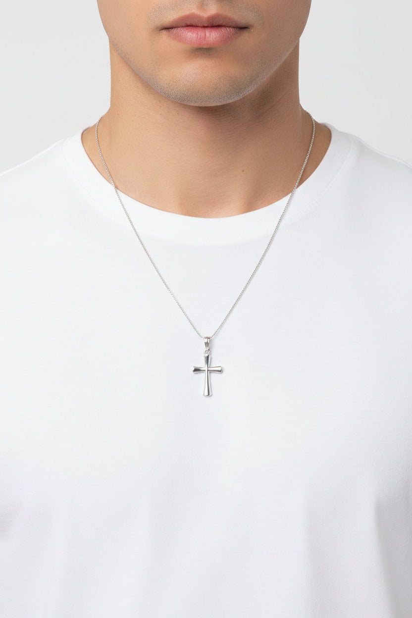 925 Sterling Silver Polished Cross Pendant