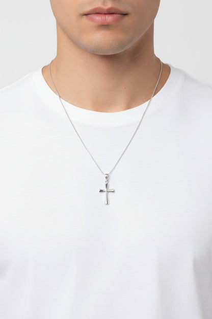 925 Sterling Silver Polished Cross Pendant