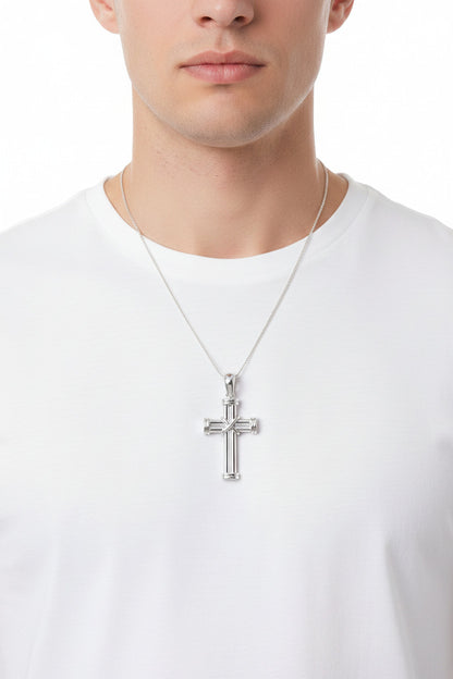 925 Sterling Silver De Ani Cross Pendant