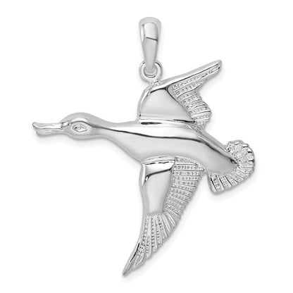 925 Sterling Silver Flying Duck Pendant