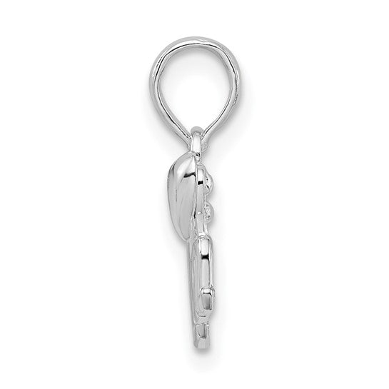 925 Sterling Silver Mom Heart Pendant