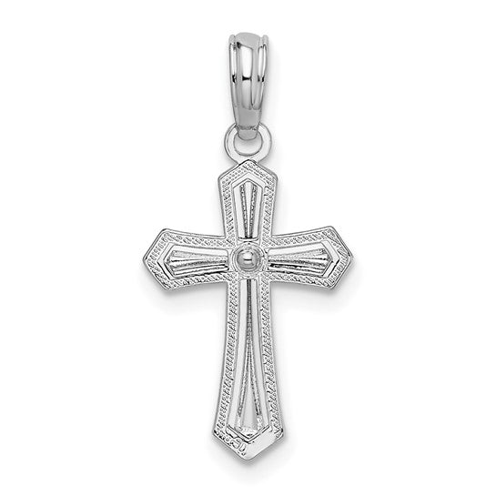 925 Sterling Silver Beaded Cross Pendant