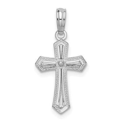 925 Sterling Silver Beaded Cross Pendant