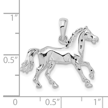 925 Sterling Silver Horse Pendant