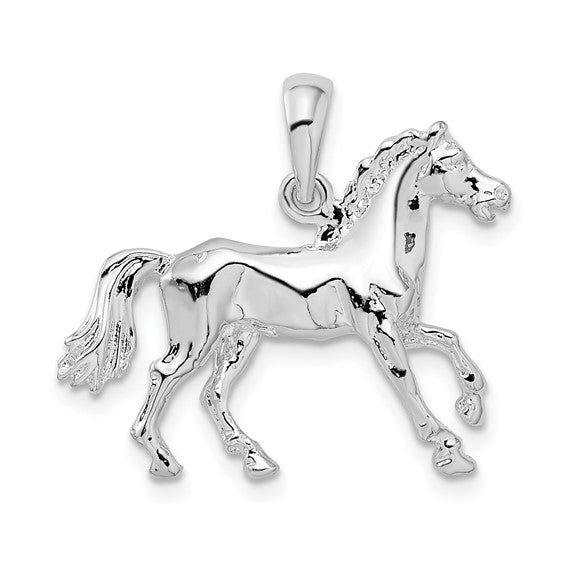 925 Sterling Silver Horse Pendant