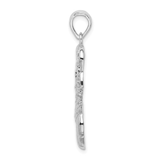 925 Sterling Silver Basketball Swish Pendant