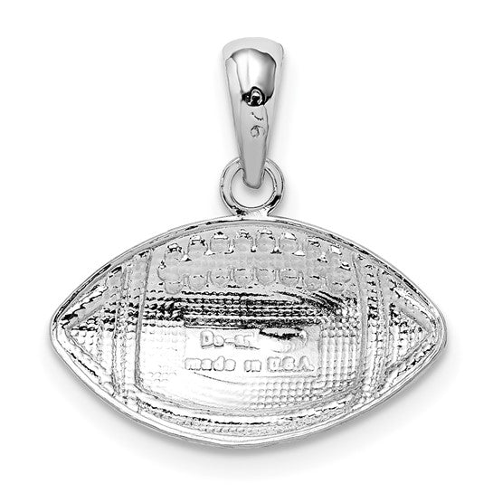 925 Sterling Silver Football Pendant