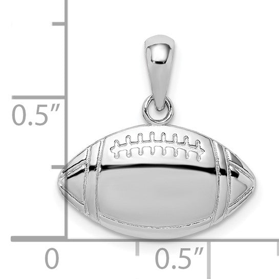925 Sterling Silver Football Pendant