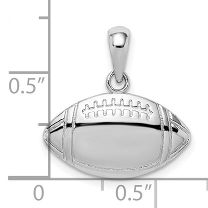 925 Sterling Silver Football Pendant