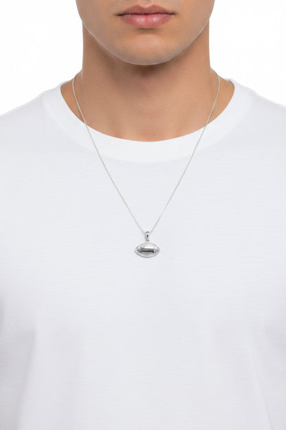 925 Sterling Silver Football Pendant