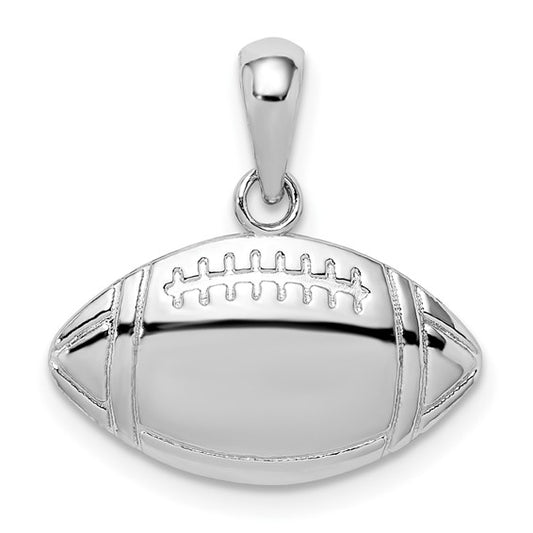 925 Sterling Silver Football Pendant