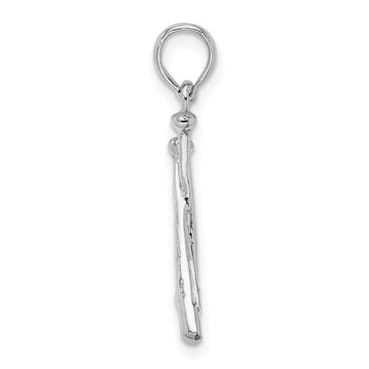925 Sterling Silver Baseball Bat Pendant
