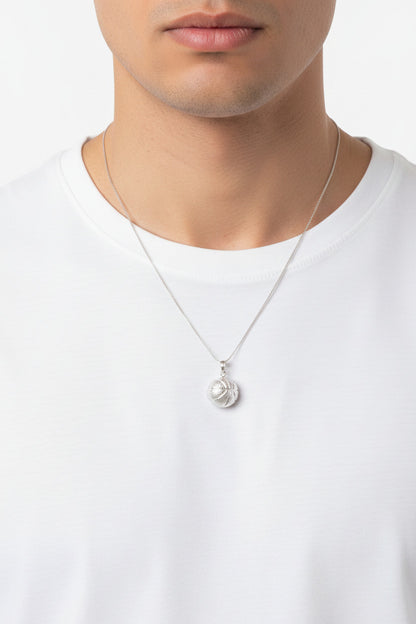 925 Sterling Silver Basketball Pendant