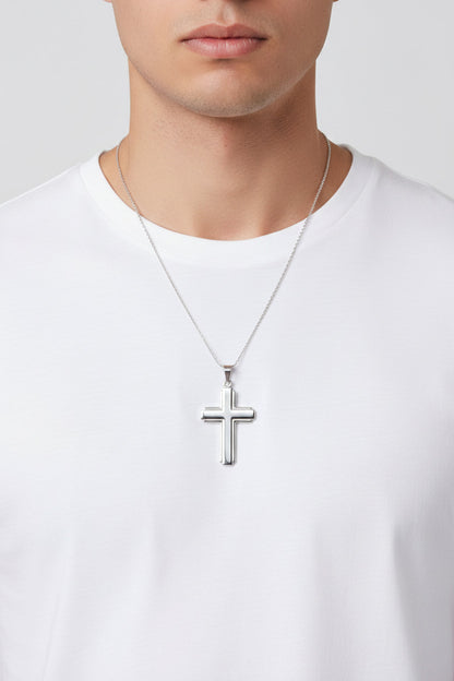 925 Sterling Silver Large Cross Pendant
