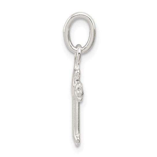 925 Sterling Silver Fleur De Lis Cross Pendant