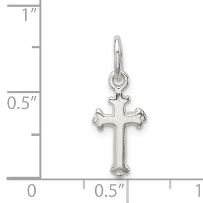 925 Sterling Silver Fleur De Lis Cross Pendant