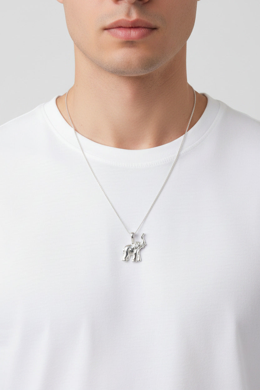 925 Sterling Silver Elephant Pendant