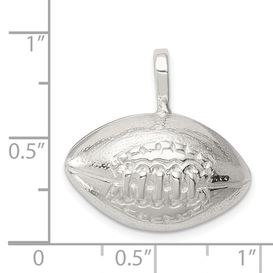 925 Sterling Silver Football Pendant