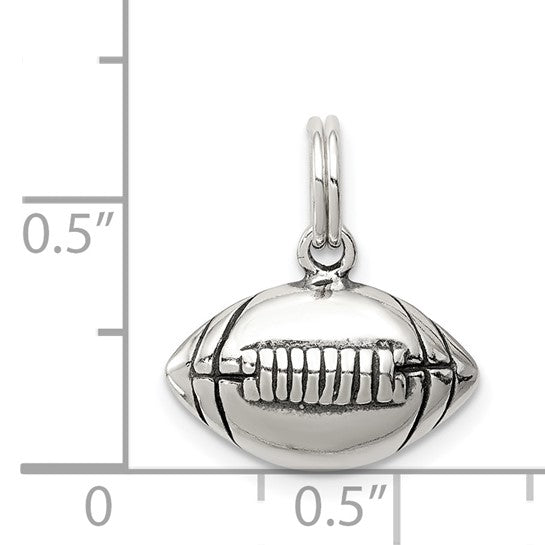 925 Sterling Silver Football Pendant