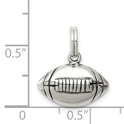 925 Sterling Silver Football Pendant