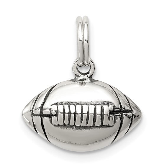 925 Sterling Silver Football Pendant