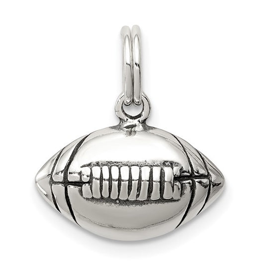 925 Sterling Silver Football Pendant