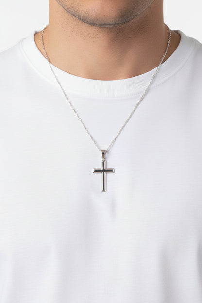 925 Sterling Silver Polished Cross Pendant