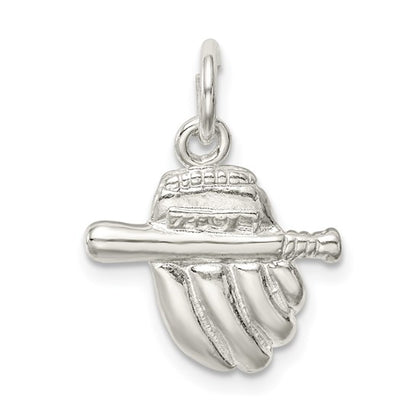 925 Sterling Silver Baseball Glove Pendant
