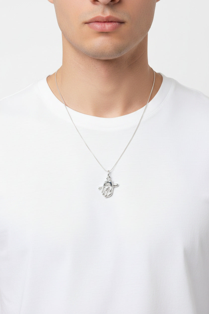 925 Sterling Silver Baseball Glove Pendant
