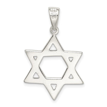 925 Sterling Silver Six Point Star Pendant