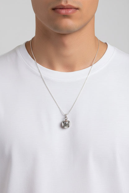 925 Sterling Silver Baseball Pendant