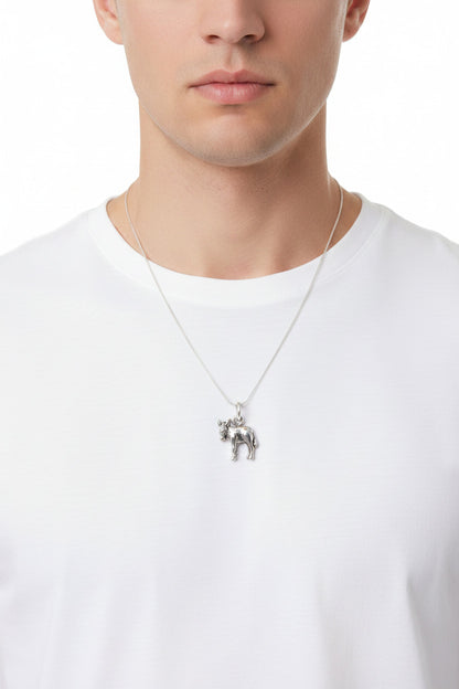 925 Sterling Silver Donkey Pendant