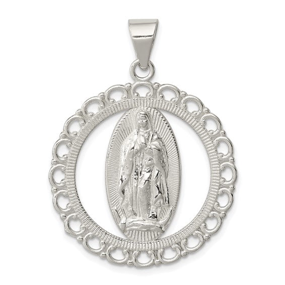 925 Sterling Silver Mother Mary Pendant