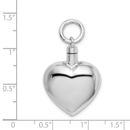 925 Sterling Silver Ash Holder Heart Pendant