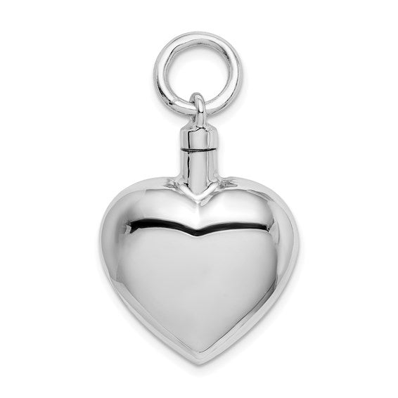 925 Sterling Silver Ash Holder Heart Pendant