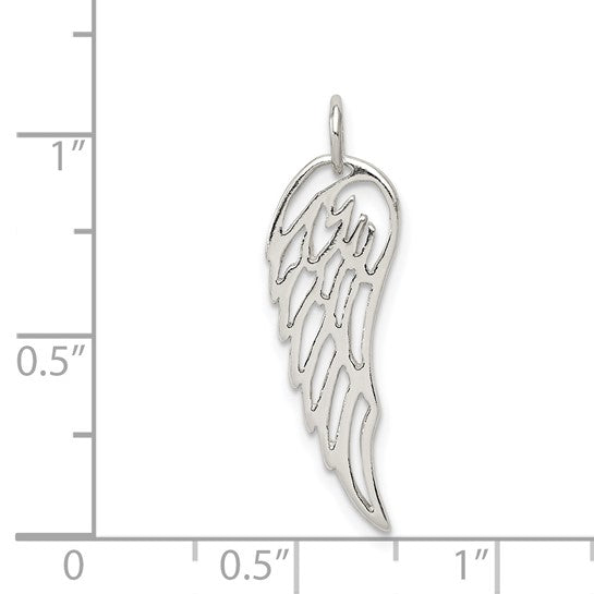 925 Sterling Silver Angel Wing Pendant