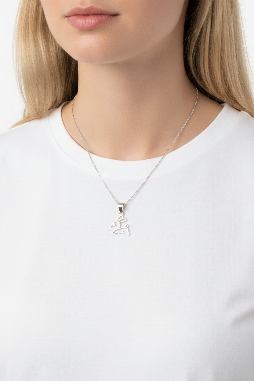 925 Sterling Silver Bunny Pendant