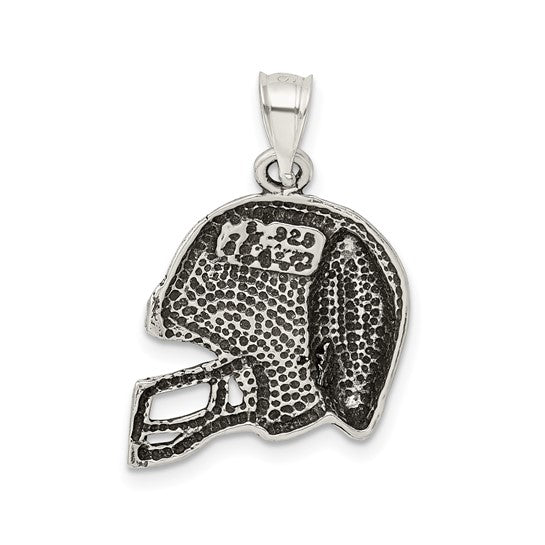 925 Sterling Silver Football Helmet Pendant